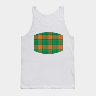 Green Orange Halloween Plaid Tank Top